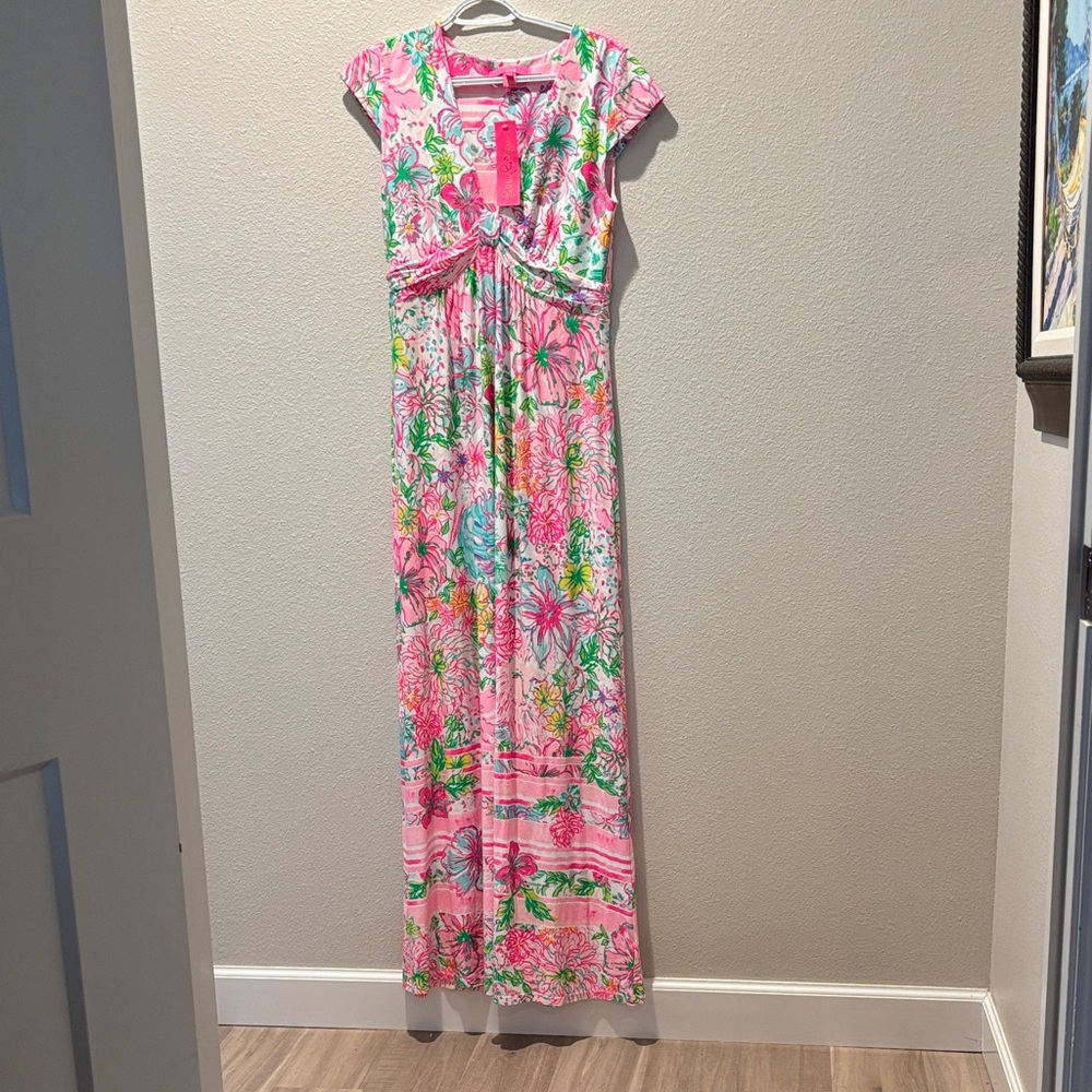 Lilly Pulitzer Pink & Aqua Floral Dress